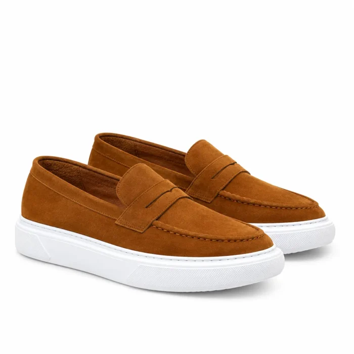DONYDIOF Mocassin Casual en Daim (Tabac)