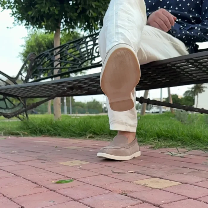 DONYDIOF Mocassin Élégance en Daim (Beige)