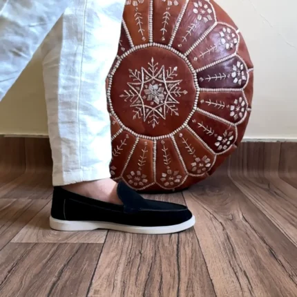 DONYDIOF Mocassin Élégance en Daim (Noir)