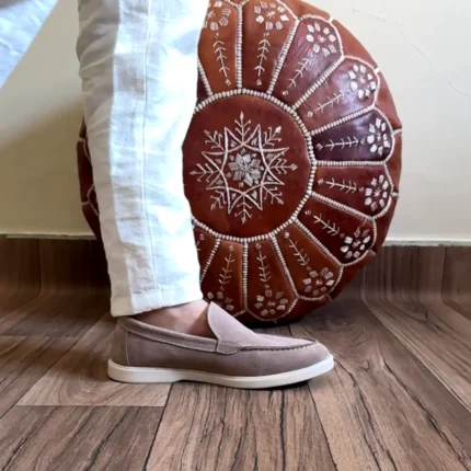 DONYDIOF Mocassin Élégance en Daim (Beige)