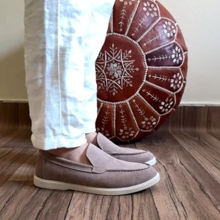 DONYDIOF Mocassin Élégance en Daim (Beige)