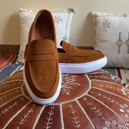 DONYDIOF Mocassin Casual en Daim (Tabac)