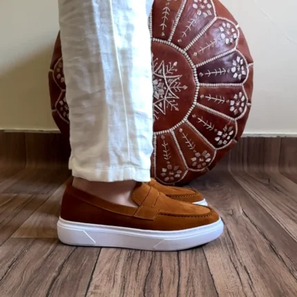 DONYDIOF Mocassin Casual en Daim (Tabac)