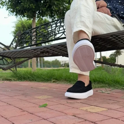 DONYDIOF Mocassin Casual en Daim (Noir)